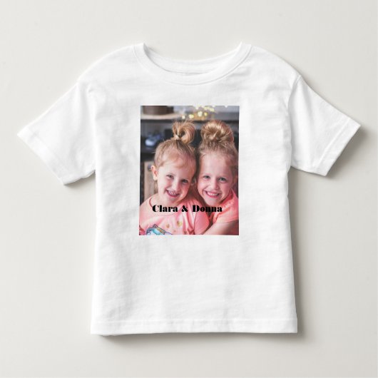 Aangepaste fototweeling kinder shirts (Voorkant)