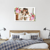 aangepaste fototypografie floral canvas afdruk (Insitu (Slaapkamer))