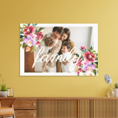 aangepaste fototypografie floral canvas afdruk (Insitu (Woonkamer))
