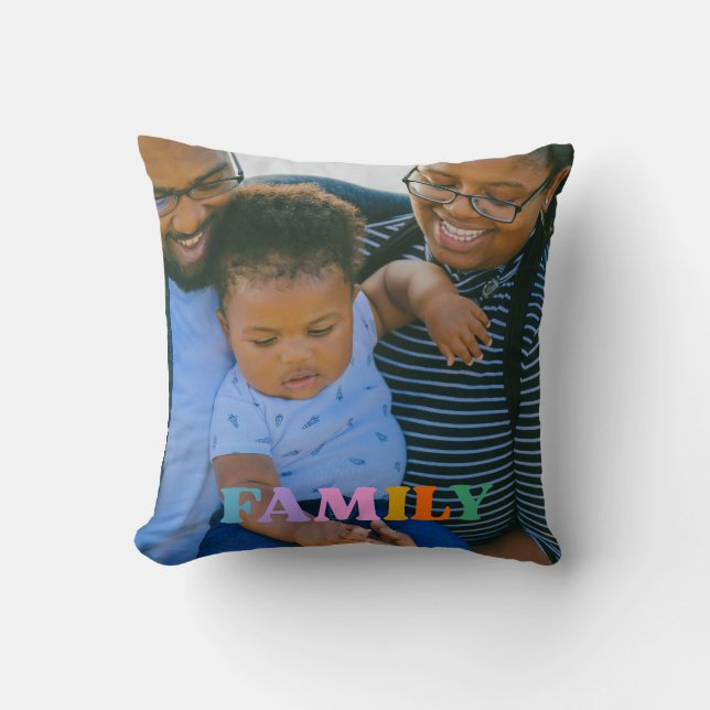 Aangepaste fototypografie Modern  Sierkussen (Voorkant)