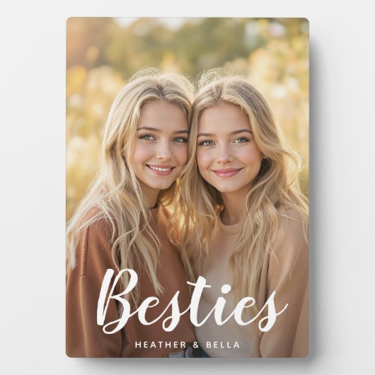 Aangepaste fototypography tafelplaque met standaar fotoplaat (voorkant)