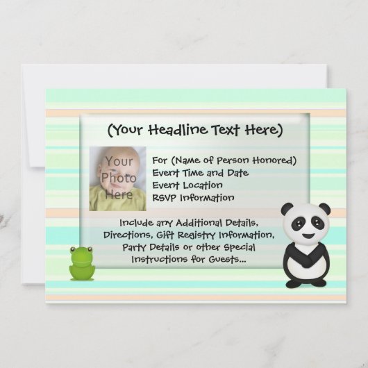 Aangepaste fotouitnodiging, eerste verjaardag of d kaart (Achterkant)