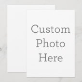 Enkele uitnodiging, Maat: 12,7  x 17,8 cm, Papier: Signature Mat, Enveloppen: Wit (Voorkant / Achterkant)