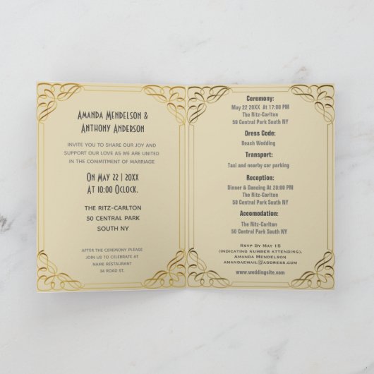 Aangepaste fotouitnodiging rsvp en informatie (Binnen)