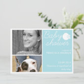 Aangepaste fotouitnodigingen voor Baby showers vog Kaart (Staand voorkant)