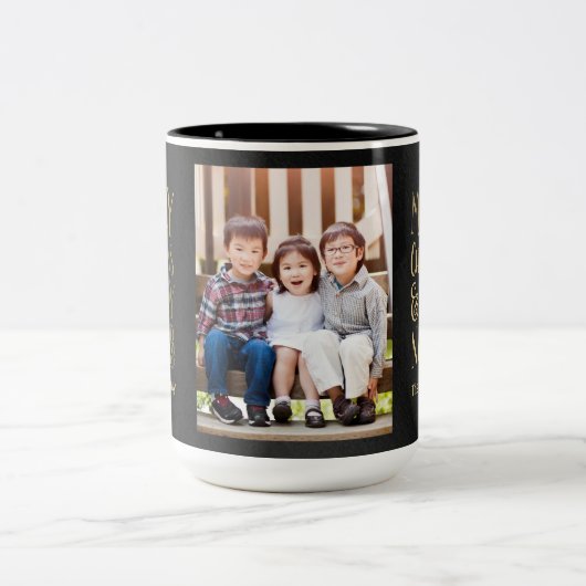 Aangepaste fotovakantie voor Merry Wishes Mok (Center)