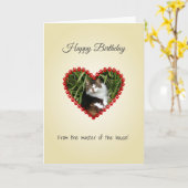 Aangepaste fotoverjaardag van huisdier kaart (Gele Bloem)