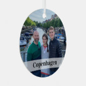 Aangepaste fotoversiering - cadeau voor reishanden metalen ornament (Voorkant Rechts)