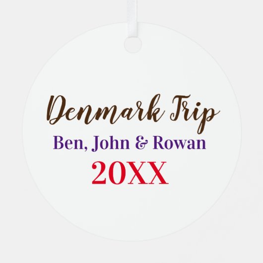 Aangepaste fotoversiering - cadeau voor reishanden metalen ornament (Achterkant)