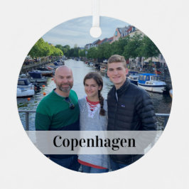 Aangepaste fotoversiering - cadeau voor reishanden metalen ornament