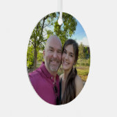 Aangepaste fotoversiering - cadeau voor vaders doc metalen ornament (Voorkant Rechts)