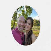 Aangepaste fotoversiering - cadeau voor vaders doc metalen ornament (Voorkant links)