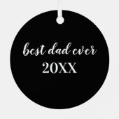 Aangepaste fotoversiering - cadeau voor vaders doc metalen ornament (Achterkant)