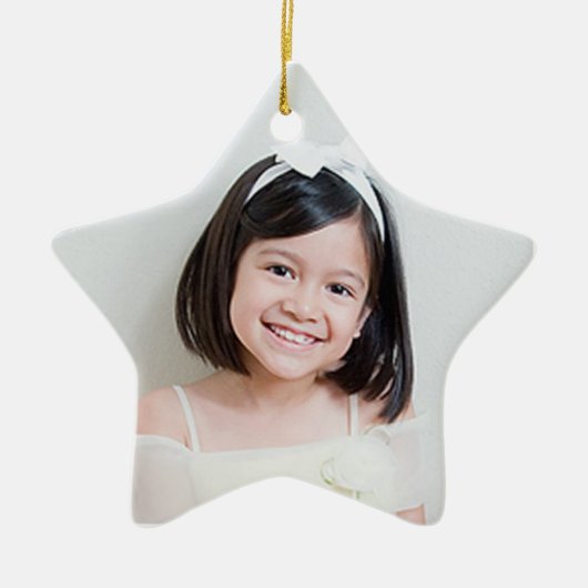 Aangepaste fotoversiering keramisch ornament (Voorkant)