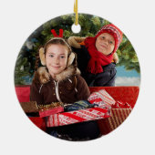 Aangepaste fotoversiering keramisch ornament (Achterkant)