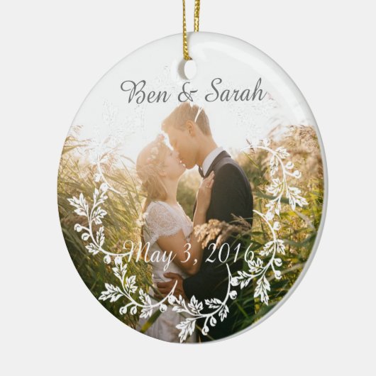 Aangepaste fotoversiering keramisch ornament (Links)