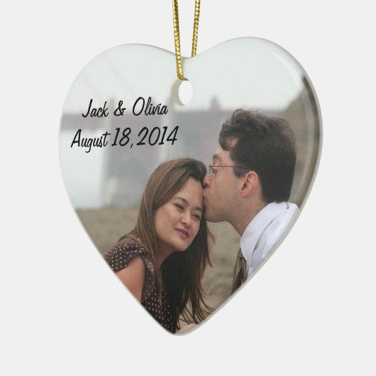 Aangepaste fotoversiering keramisch ornament (Links)