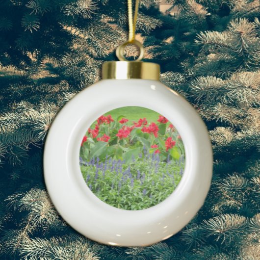 Aangepaste fotoversiering keramische bal ornament