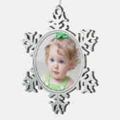 Aangepaste fotoversiering tin sneeuwvlok ornament (Rechts)