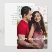 Aangepaste fotozwangerschap aankondiging (Voorkant / Achterkant)