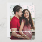 Aangepaste fotozwangerschap aankondiging (Voorkant)