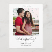 Aangepaste fotozwangerschap aankondigingskaart (Voorkant)