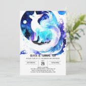 Aangepaste Fox Kids Verjaardag Kaart (Staand voorkant)