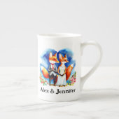 Aangepaste Fox paar namen gepersonaliseerd Porselein Kop (Rechts)