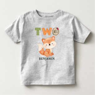 Aangepaste Fox Two Wild Woodland 2e verjaardag Kinder Shirts