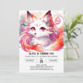 Aangepaste Fox Verjaardag Kaart (Staand voorkant)