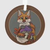 Aangepaste fox-versiering met herfstontscholen ornament (achterkant)