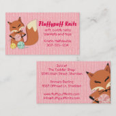 Aangepaste foxballen van brei- en haakwerk, van ga visitekaartje (Voorkant / Achterkant)