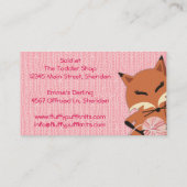 Aangepaste foxballen van brei- en haakwerk, van ga visitekaartje (Achterkant)