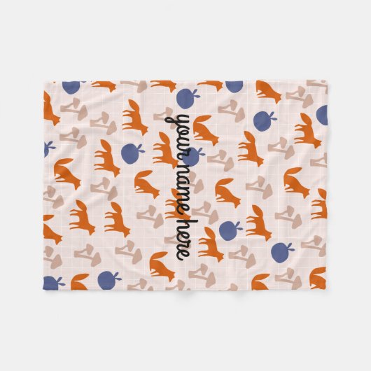 Aangepaste foxes Fleece Blanket (Voorkant (Horizontaal))