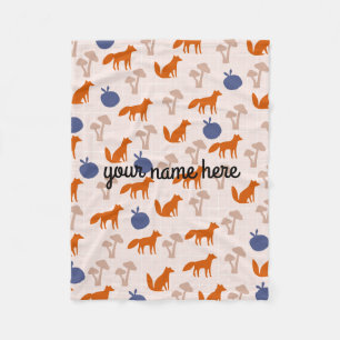Aangepaste foxes Fleece Blanket