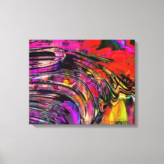 Aangepaste Fractale Kunst "Kleurensplash" Canvaspr Canvas Afdruk (Voorkant)