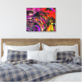 Aangepaste Fractale Kunst "Kleurensplash" Canvaspr Canvas Afdruk (Insitu (Slaapkamer))
