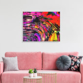 Aangepaste Fractale Kunst "Kleurensplash" Canvaspr Canvas Afdruk (Insitu (Woonkamer))