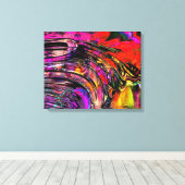 Aangepaste Fractale Kunst "Kleurensplash" Canvaspr Canvas Afdruk (Insitu (Houten vloer))