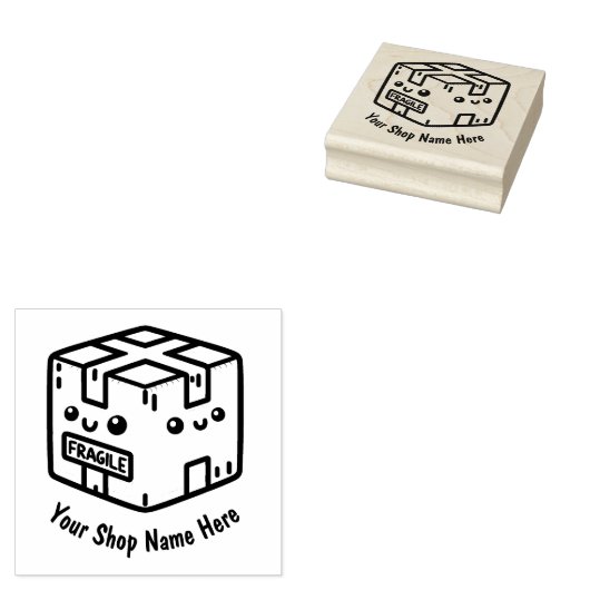 Aangepaste fragiele stempel voor kleine bedrijven  (Gestempeld)