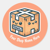 Aangepaste fragiele Stickers voor kleine bedrijven (Voorkant)