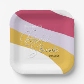 Aangepaste frambozenhoningstroams papieren bordje (Voorkant)