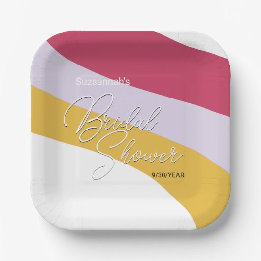 Aangepaste frambozenhoningstroams papieren bordje (Voorkant)