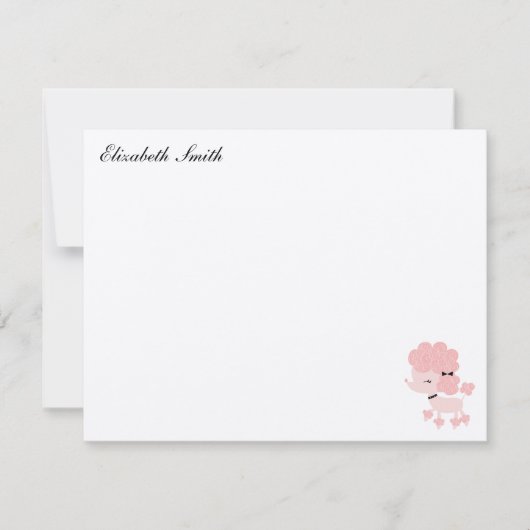 Aangepaste frank voor voetstuk - dank je opmerking notitiekaartje (Voorkant)