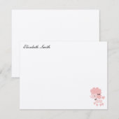 Aangepaste frank voor voetstuk - dank je opmerking notitiekaartje (Voorkant / Achterkant)