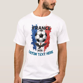 Aangepaste Frankrijk Nationaal Voetbalelftal Fan T-shirt