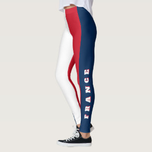 Aangepaste Frankrijk Print   Gepersonaliseerde Fra Leggings