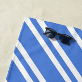 Aangepaste Franse blauwe en witte strepen Strandlaken (In situ)