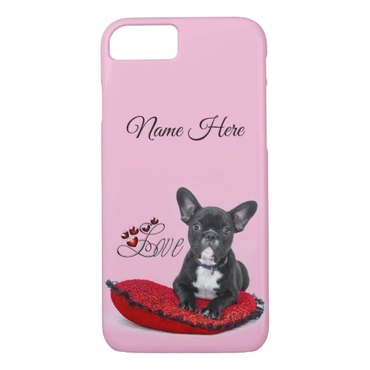 Aangepaste Franse Bull Dog - Frenchie - Love Case-Mate iPhone Case (Achterkant)