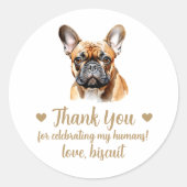 Aangepaste Franse Bulldog bruiloft gunst Stickers (Voorkant)